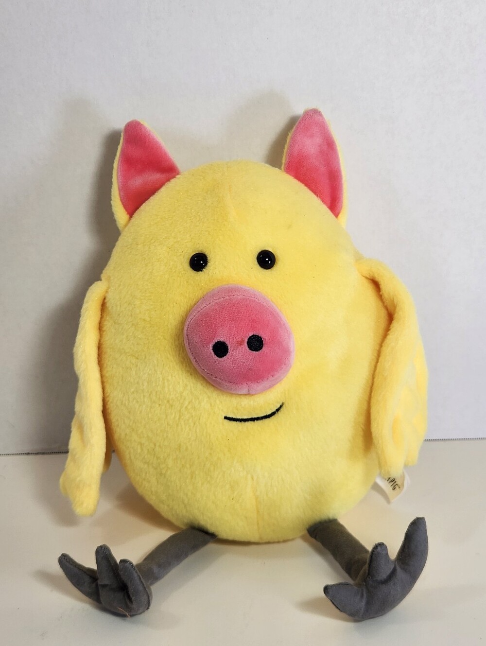 Little Joe ChickaPig Yellow Pink Brown Stuffed Animal Plushie, Small 13 Inch